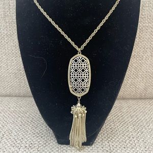 Kendra Scott Filigree Rayne Tassel Necklace